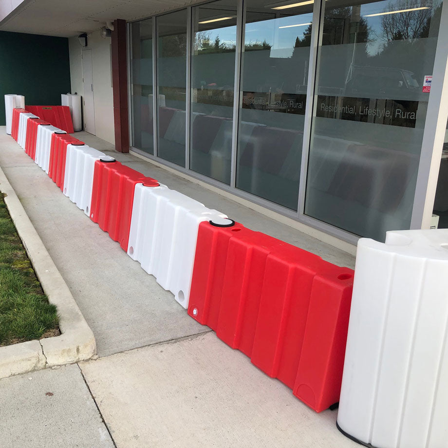 Floodstop Barriere | 0,65 m Höhe | Vorgefüllte Einheit – FL-FS065P || B 1390 mm x L 650 mm x H 650 mm