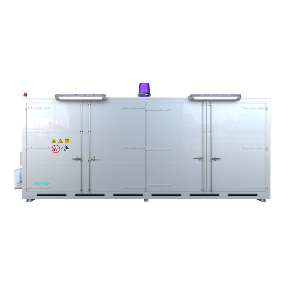 8-Meter-LithiumVault-Container || Flügeltüren auf 2 Ebenen