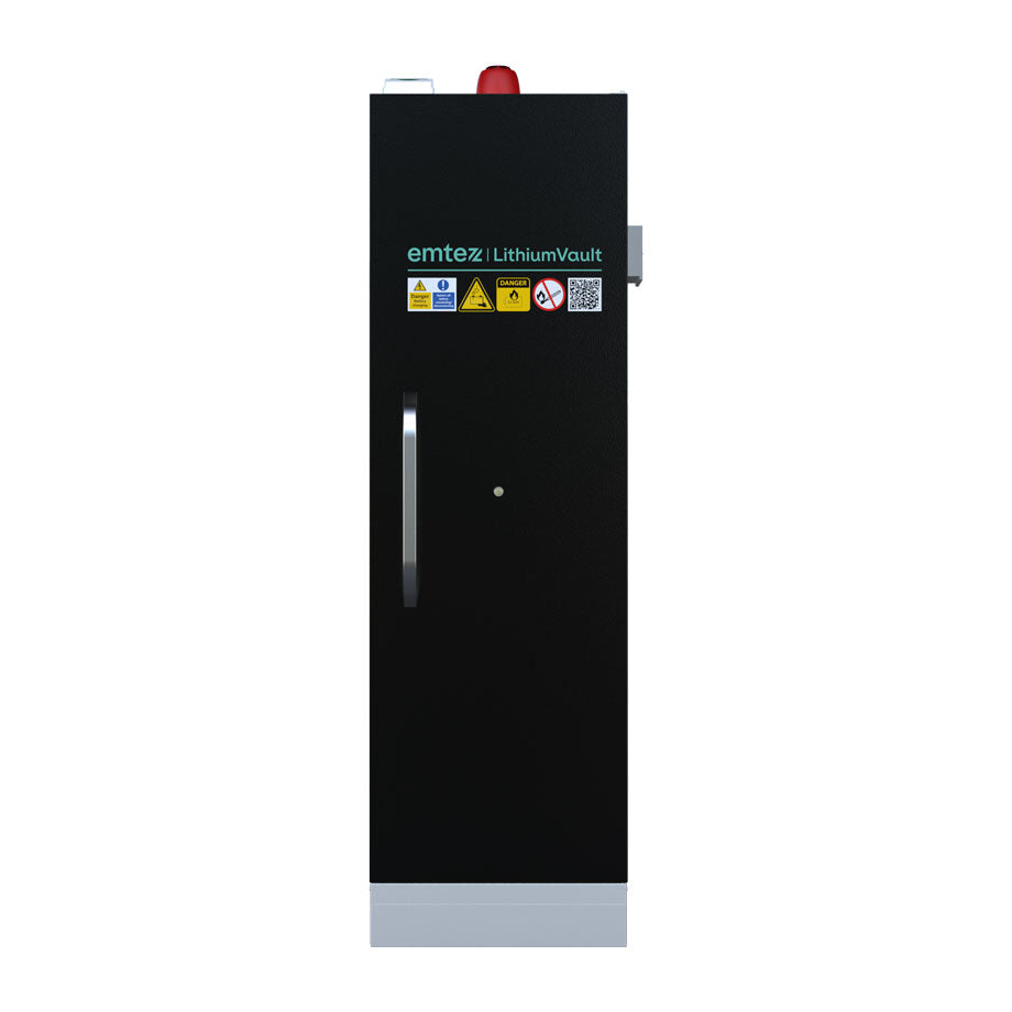 LithiumVault FirePro® Schrank mit Steuerung & Ladefunktion | Einphasig | 1-türig | Hoch – CH-L1F2PF16C6K