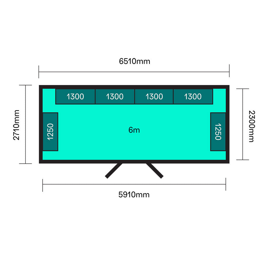6-Meter-LithiumVault Begehbarer Container – CBWI06D11900 || B6510 x T2710 x H2635 mm