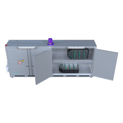8-Meter-LithiumVault-Container || Flügeltüren auf 2 Ebenen