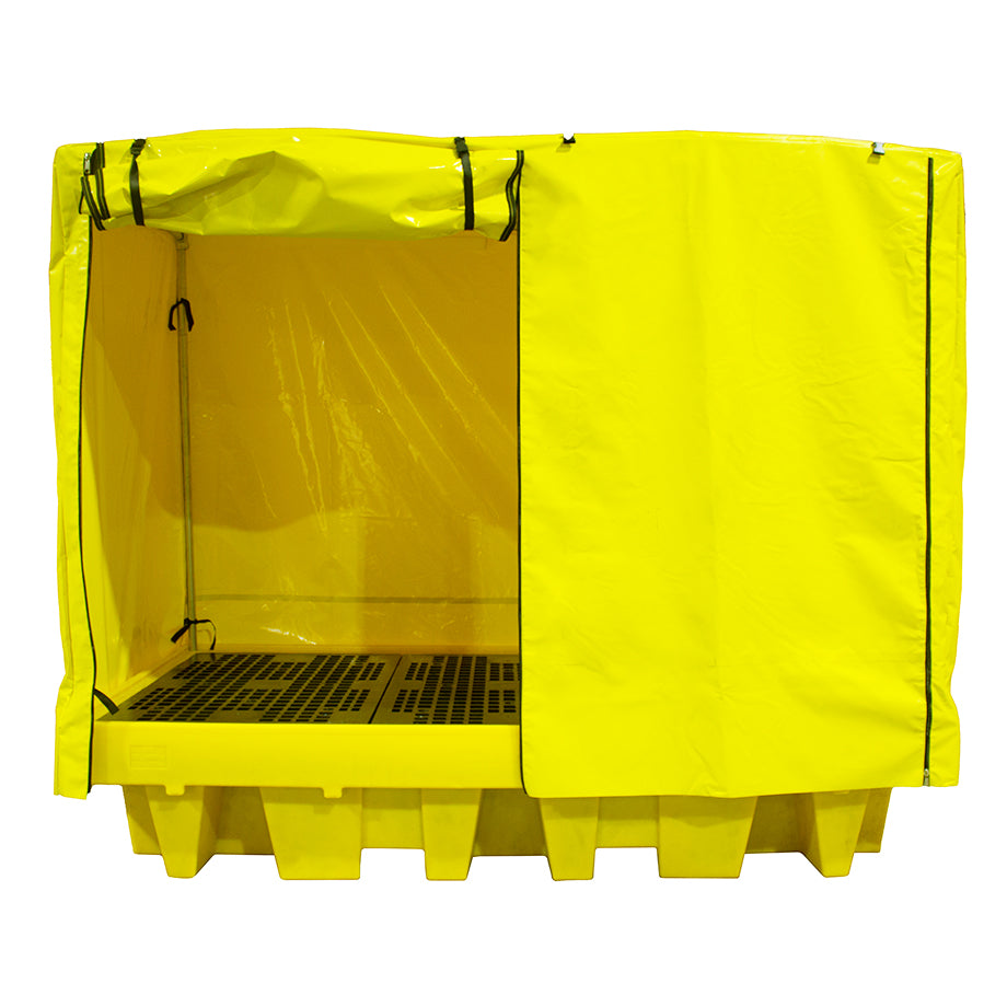 Covered Double IBC Spill Pallet - BB2C ||1140ltr Sump Capacity