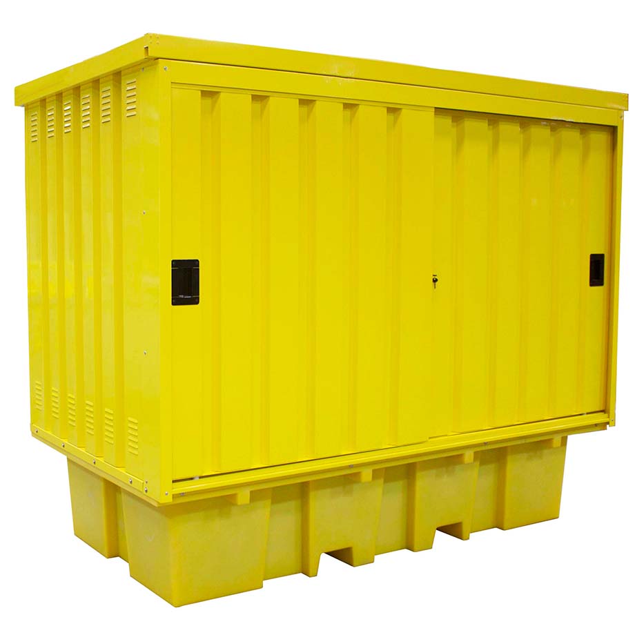 BB2HCS - 2 IBC Steel Covered Bunded Spill Containment Pallet