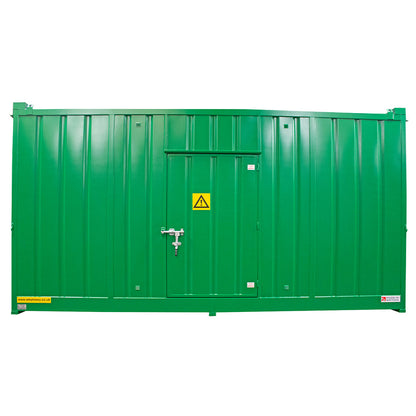 Kombinierter Lagercontainer – CBS2 || für 32 Fässer mit begehbarem Bereich