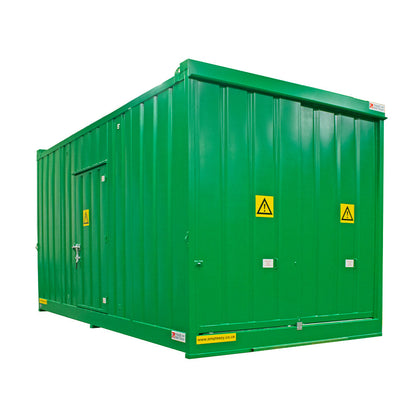 Kombinierter Lagercontainer – CBS2 || für 32 Fässer mit begehbarem Bereich