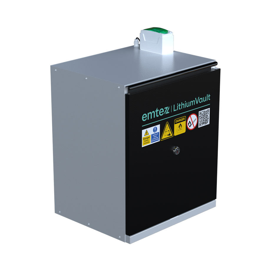 LithiumVault Schrank mit Ladefunktion | 1-türig | Kompakt – CH-L6PFK
