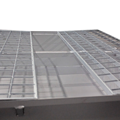 4-Fass Auffangwanne – Verzinkter Stahl – GSP4D || Auffangvolumen: 440 Liter