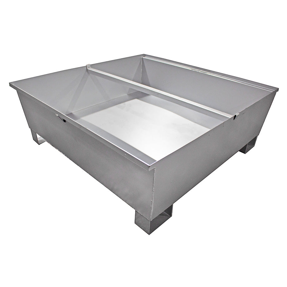 4-Fass Auffangwanne – Verzinkter Stahl – GSP4D || Auffangvolumen: 440 Liter