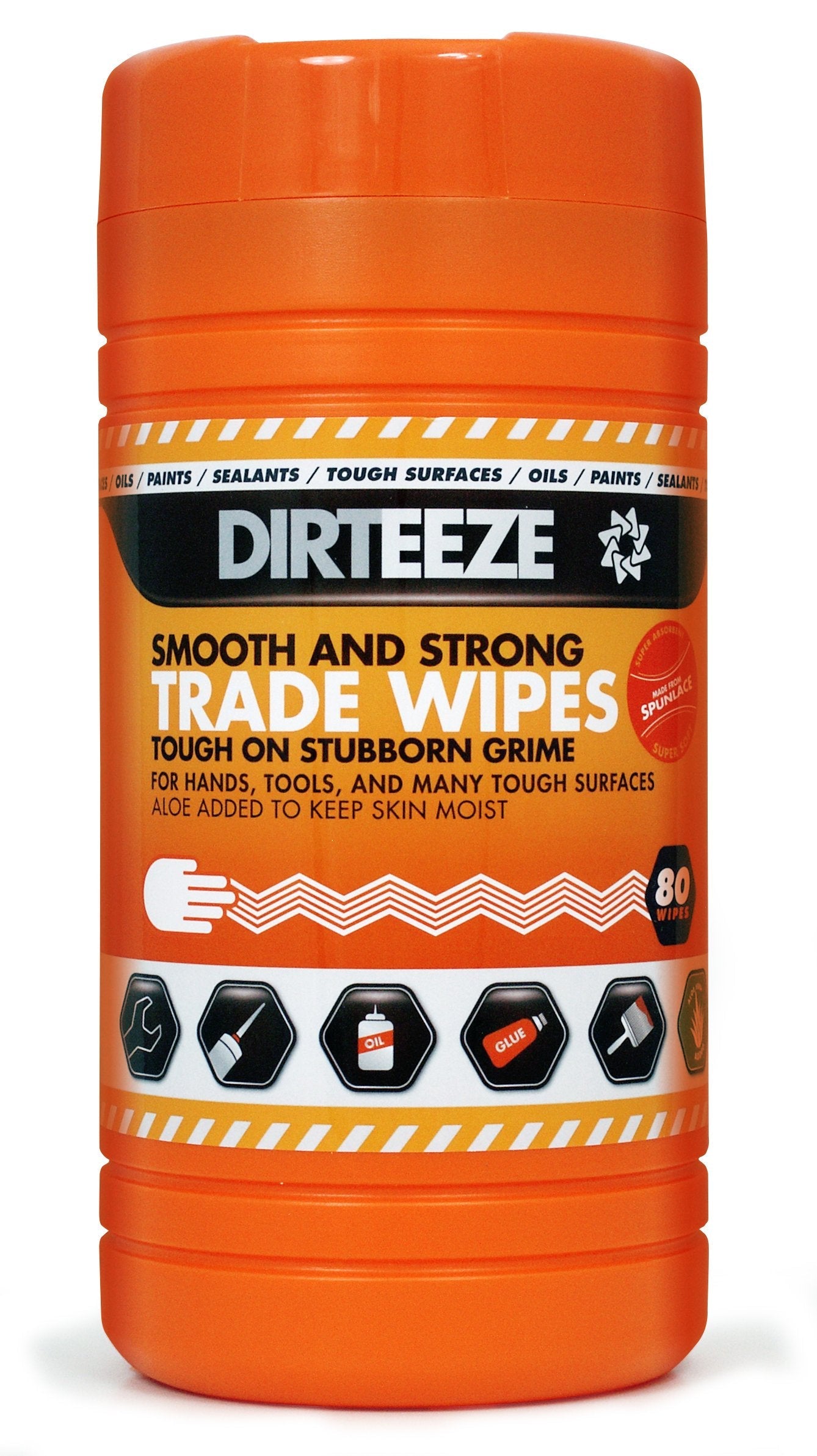 Dirteeze Trade Wipes Smooth & Strong Cloths - DGCL ||8 Tubs of 80 Wipes