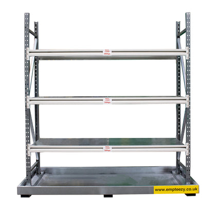 Kombinierter Lagercontainer – CBS1 || für 16 Fässer mit begehbarem Bereich