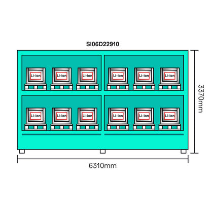 6-Meter-LithiumVault-Container – SI06D22910 || Schiebetüren auf 2 Ebenen