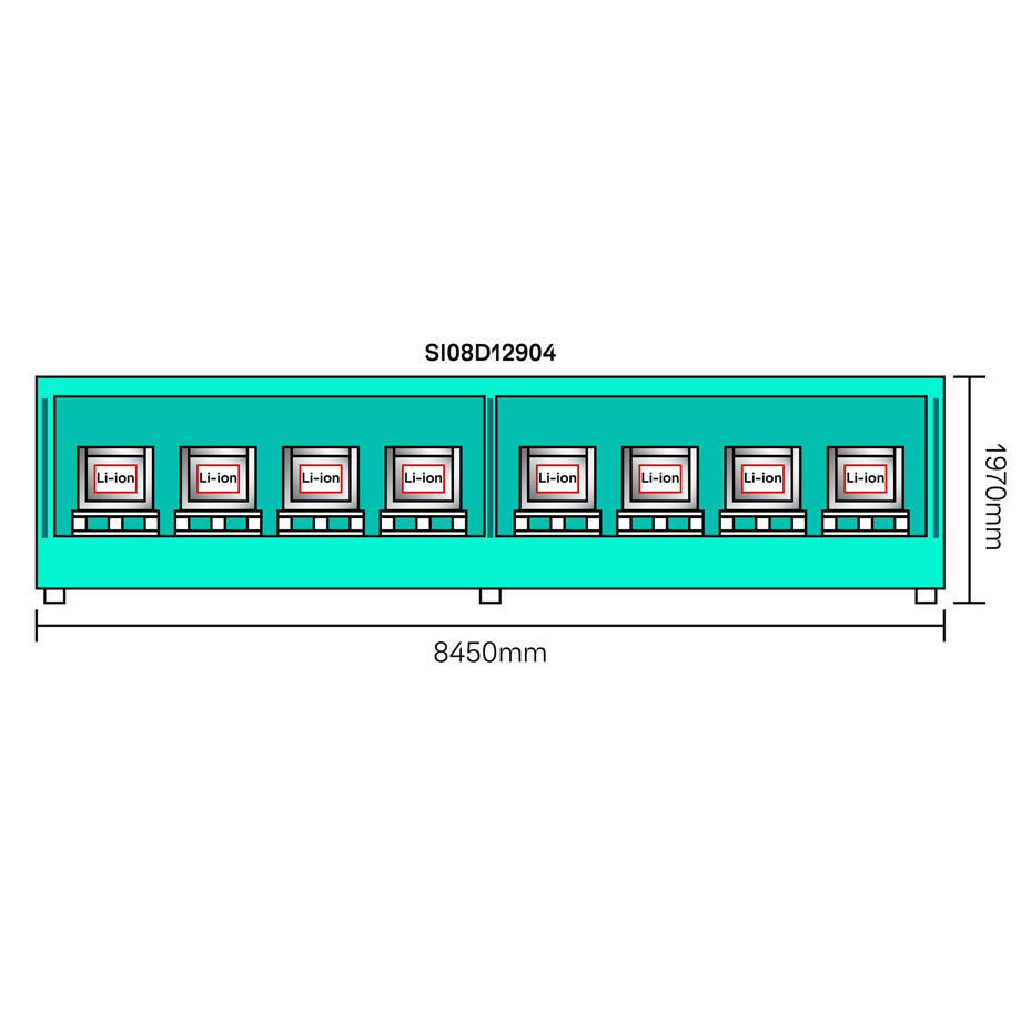 8-Meter-LithiumVault-Container – SI08D12904 || Scharniertüren auf einer Ebene